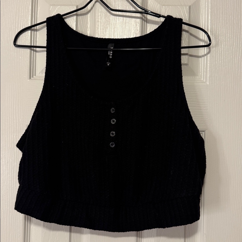 Torrid Gray, Pink, Black Super Soft Plush Waffle Crop Lounge Cami Bundle - Picture 4 of 13